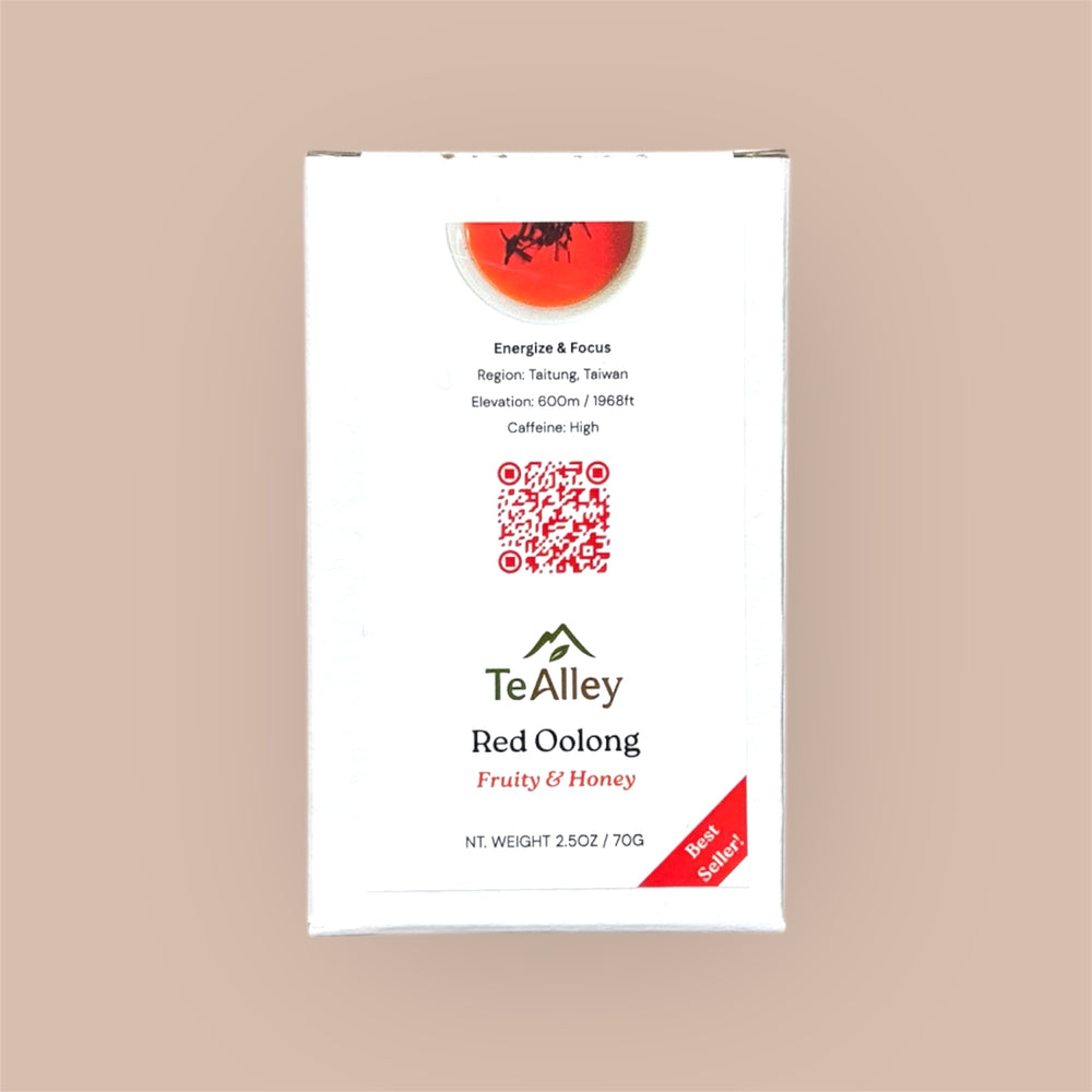 Tealley brand package of red oolong